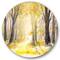 Designart - Bright Sunshine Through The Forest Trees I - Traditional Metal Circle Wall Art